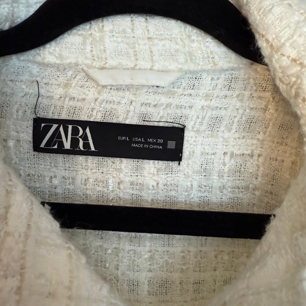 Zara White Jacket L - Picture 3 of 6